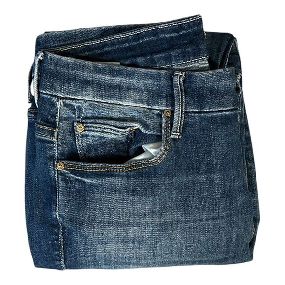 Mother Jeans Womens 29 Blue High Waisted Looker Ankle Fray Dark Wash Denim - Picture 10 of 10